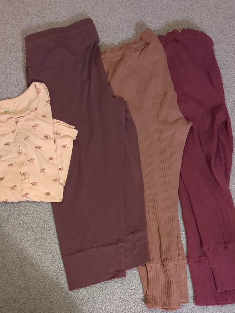 Kate Quinn Rib & Knit Capri Jogger Pants  With Matching Shirt L/Xl